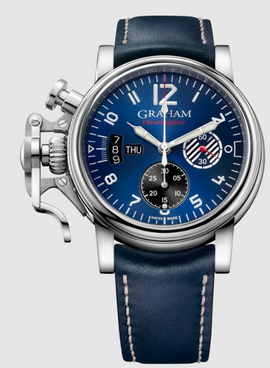 GRAHAM LONDON 2CVAS.U21A CHRONOFIGHTER VINTAGE - BLUE replica watch